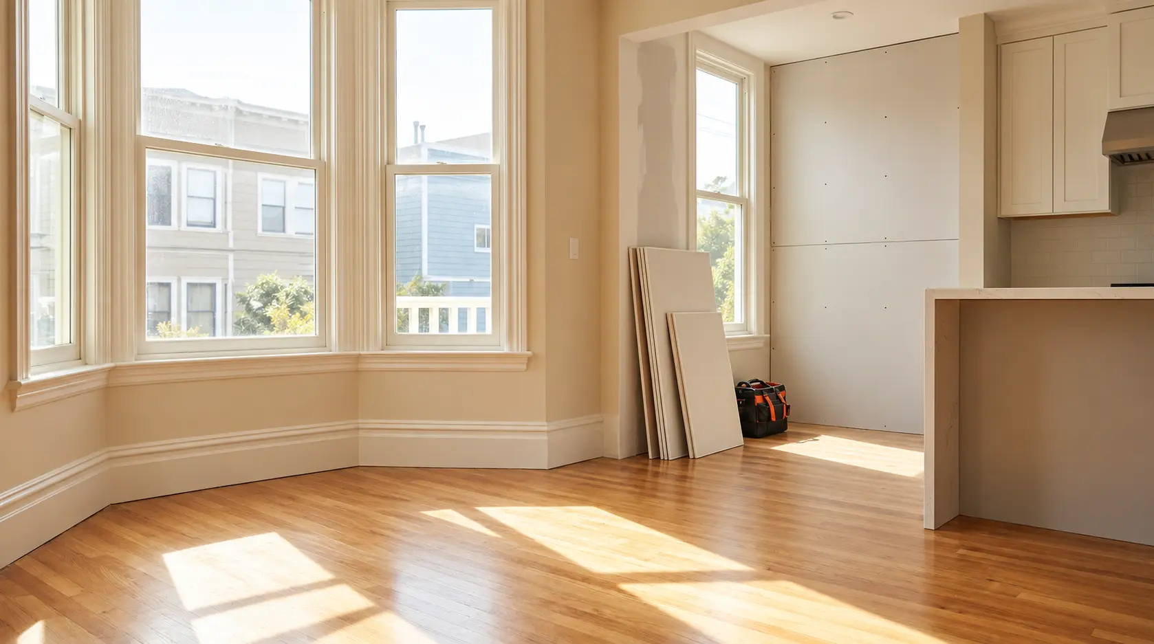 Interior being completed after construction work