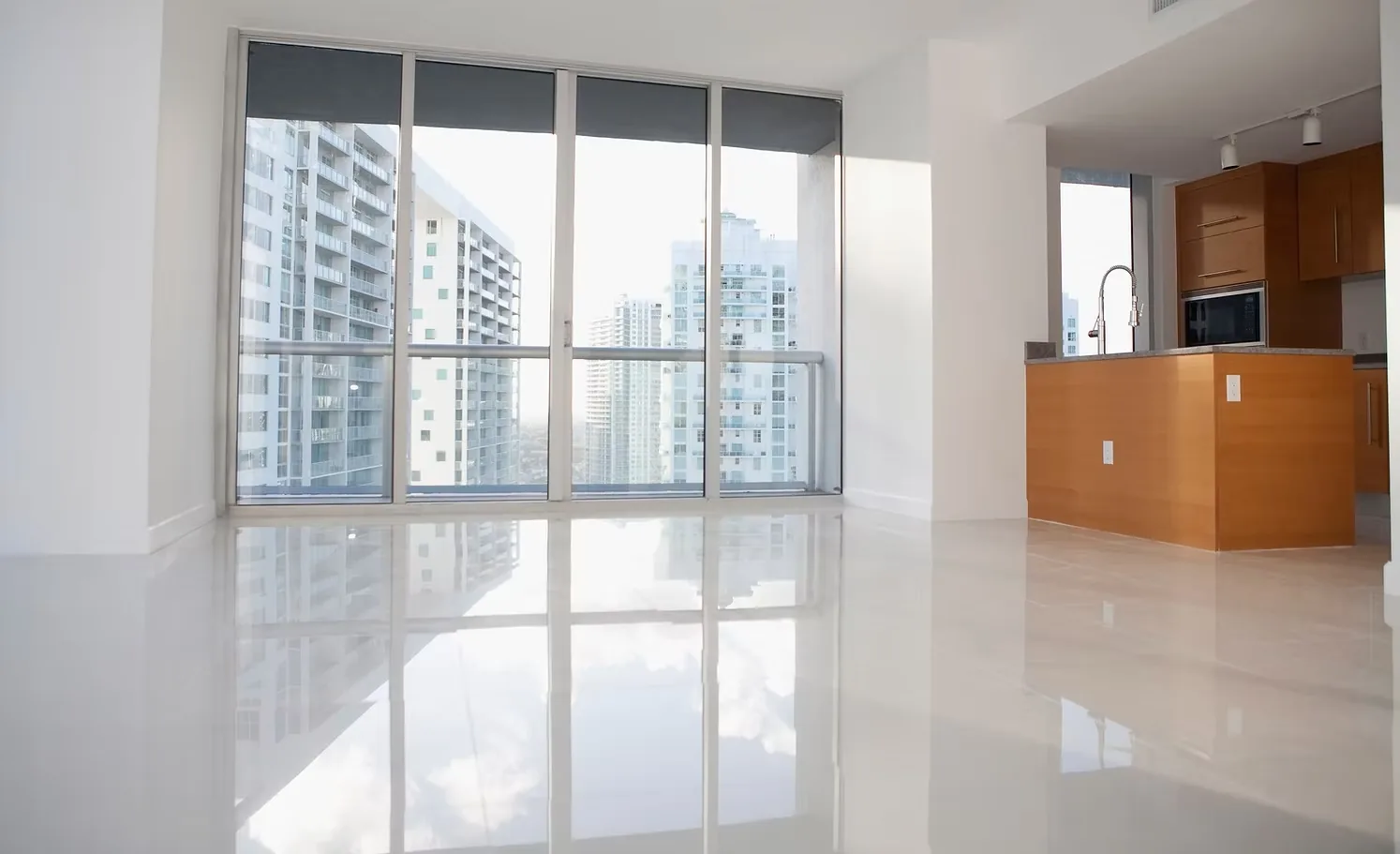 Polished interior after construction and renovation